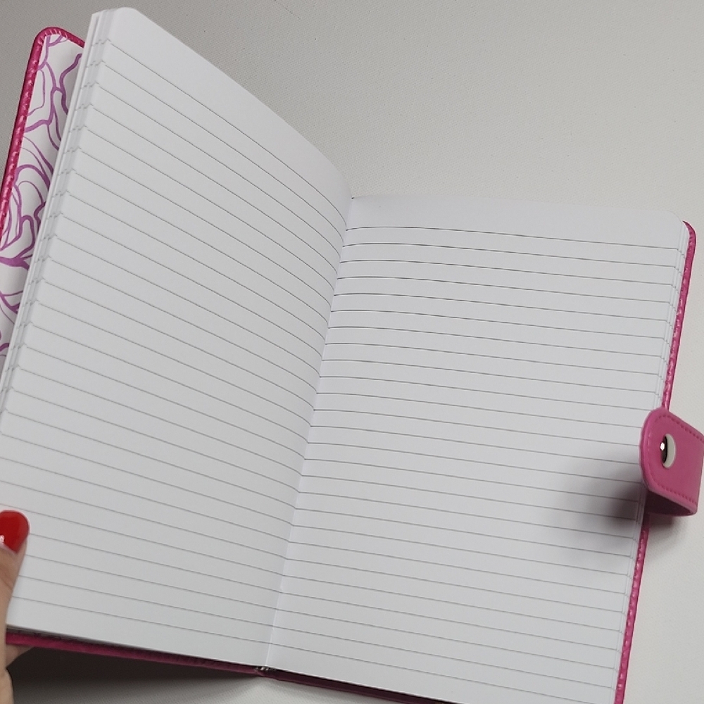 Pink Floral Embossed Notebook - Picture 5 of 9